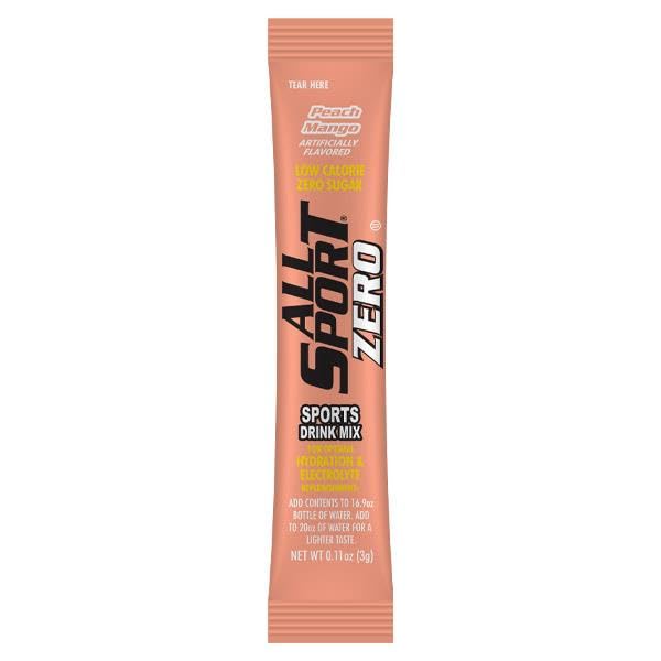 All Sport® Zero Powder Sticks, Peach Mango, 50/Box