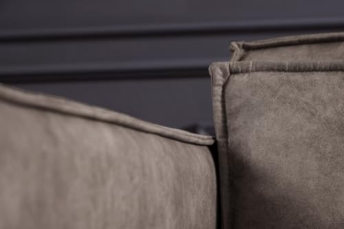 Riess Ambiente Design 3-Sitzer Sofa Bossa NOVA - 260cm - antik dunkelgrau - Microfaser inklusive Kissen 3er Sofa Couch XXL-Sofa XXL-Couch Bigsofa Rundum-Bezug – Bild 6