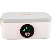 Yoidesu Electric Lunch Box for Adults, 60W Fast Heating, 1L Capacity, USB Rechargeable, Portable Food Warmer with Leak Proof Lid for Car Truck Office