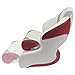 YACHARIES Captain Bucket Seat Boat Seat, Premium Sport Filp Up Boat Seat with Bolster, Waterproof Boat Captain Chair, Quick installation, comfortable and breathable (White gray and red)
