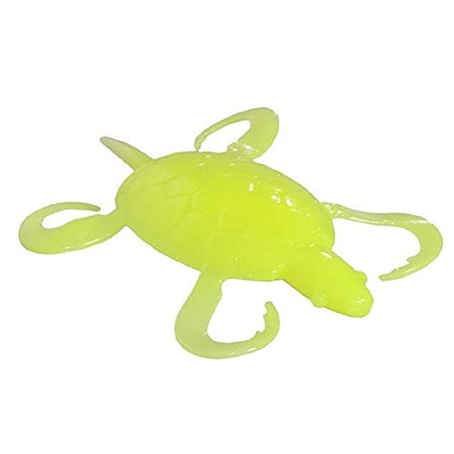 Original Doomzday Turtle 3 in. Soft Plastic Fishing Lure 5-Pk (Chartreuse)