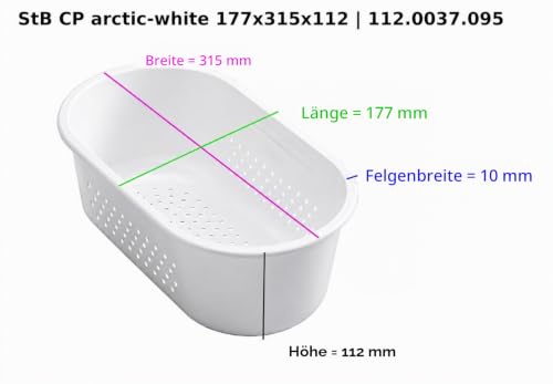Franke, 1120037095, Siebschale, Weiß (Arctic White), CP651 – Ansicht 2