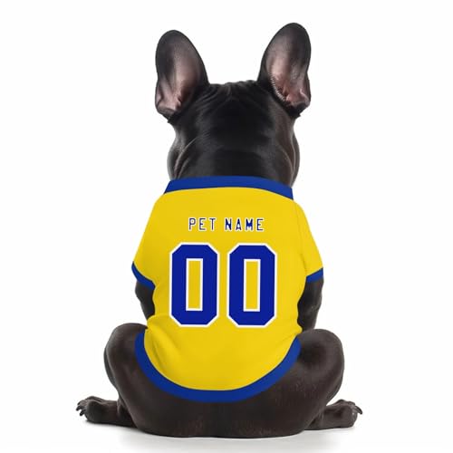 Personalisiert Haustiere Fußball Trikot mit Name/Nummer/Logo Benutzerdefinierte Sommer T-Shirts für Katzen Hund Klein mittelgroße bis große