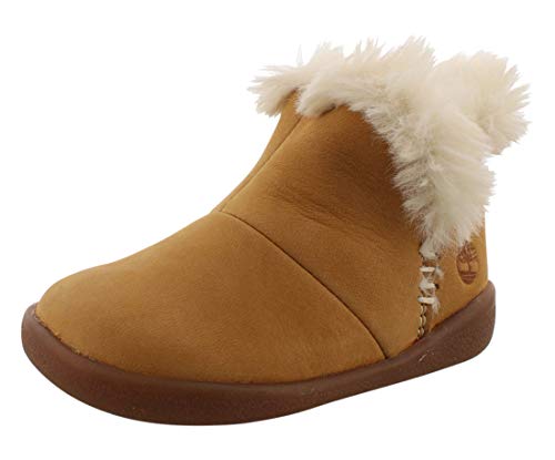 Timberland Boy's Tree Sprout Warm Lined Bootie Ankle Boot, Wheat Nubuck, 060M Medium US Infant