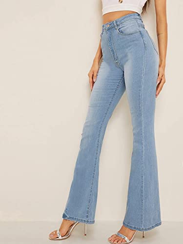 Image of KOTTY Flare Bottom Jeans for Women - Stylish Slim Fit with Bell Shape Leg