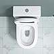 doporro Design Stand WC Toilette bodenstehend Tiefspüler mit Silent-Close spülrandlose Toilette spülrandloses WC Aachen179T