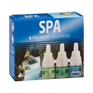 Recambio ambientador eléctrico Spa 6 fragancias Bosque Verde Caja 25 ml Pack 2