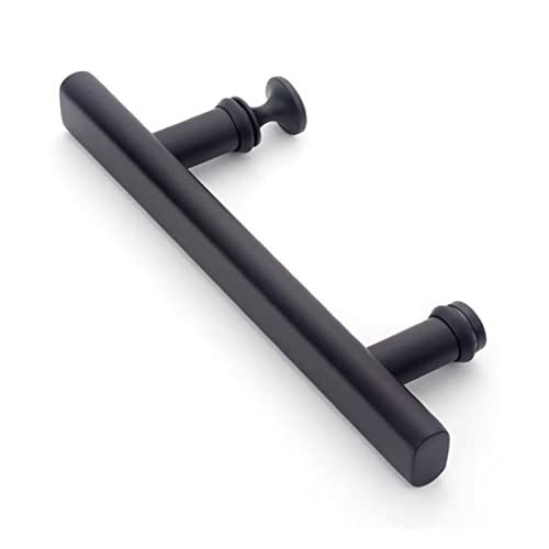 Bouton de porte de douche en acier inoxydable noir mat durable