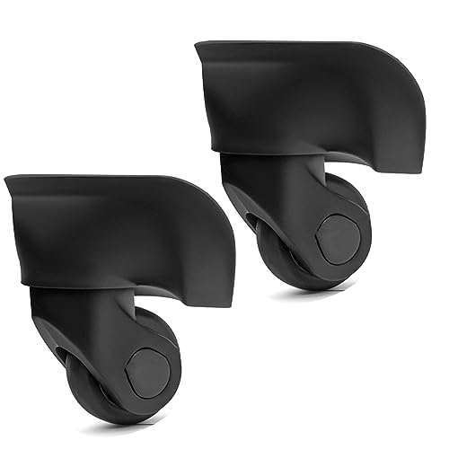 トロリーキャスター 交換用 高耐久 ローラーホイール 2個 ラゲッジボックス スーツケース用 360度 静音ホイール