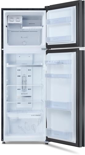 Image of Whirlpool NeoFresh 235L 2 Star Frost Free Double Door Refrigerator Glass Finish Intellisense Inverter Technology Microblock Anti-Bacterial Fast Ice Making 10 Year Compressor Warranty NEO 278GD PRM