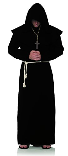 UNDERWRAPS Men's Monk Robe Costume-Black, One Size