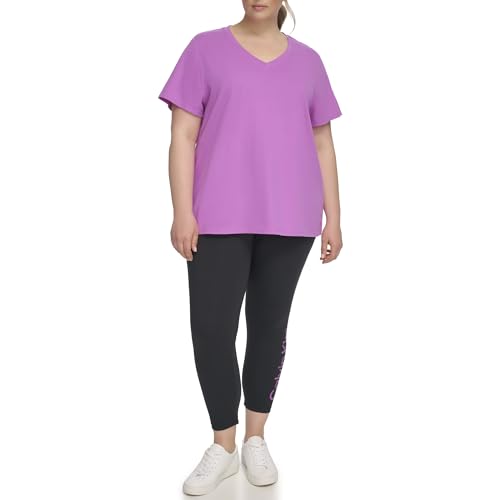 Calvin Klein Women's Performance T-Shirt,Lotus,2X