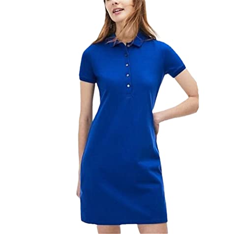 Robe polo d'été en coton Haitpant pour femme avec manches courtes