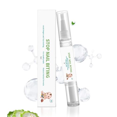 Esmalte para Niños Anti-Morderse Uñas, Pintauñas No Morder Adultos Niños, Solución De 5ml Para Evitar Llevarse Los Dedos A La Para Guardería Infantil Niños Niñas Adolescentes Uso Diario