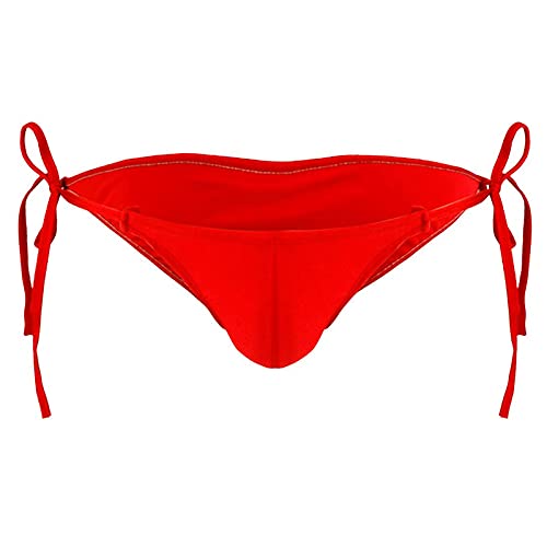 Men's Bulge Pouch Panties String Tie Side Bikini Briefs T-Back Lingerie Underwear Swimwear