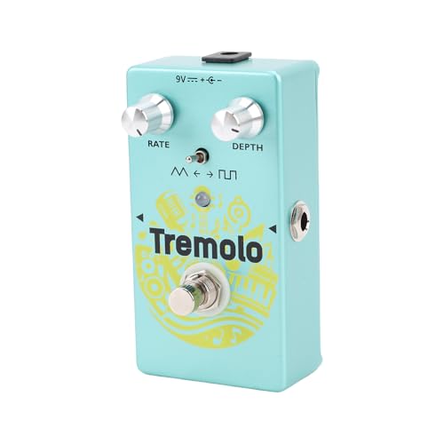 TARSHYRY Tremolo -Gitarrenpedal mit Kontrollwellenformschalter Phasenmodulation Mini -Modulation Pedal mit Echtem Bypass für E -Gitarre