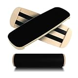 Best Goods Improve Your Skills. Balance Board Wackelbrett Holz Durchmesser 40cm Gleichgewicht Board- professionel für die Übung, Gym, Sport Performance Enhancement, Rehab, Ausbildung (Black1)