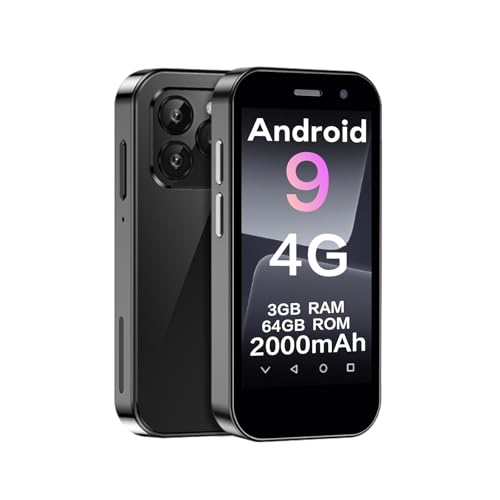 ZOKOE XS14Pro Mini Kids Smartphone Ecran 3 Pouces 2000 mAh 3GB RAM 64GB ROM 2.0+5.0MP Face Unlock 4G No Contract Phone(Noir)