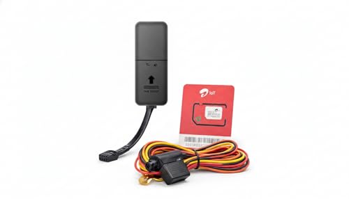 Image of RouteGrip 4G GPS Vehicle Tracker with Remote Engine Lock /Unlock, Live Tracking, Mobile App Access, Black, for Car, Bus, Bike