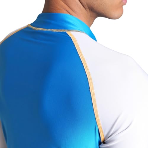 Camiseta rash guard de hombre transpirable y elástica para piscina 7