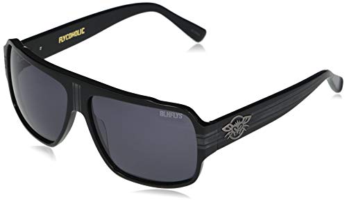Black Flys Unisex-Adult Sunglasses, Shiny Black, 62