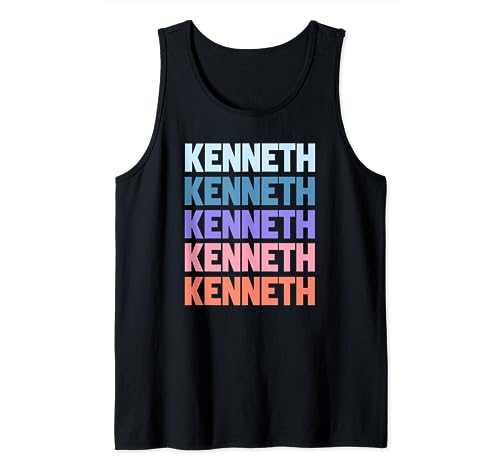 Funny Modern Repetitive Text Design First Name Kenneth Camiseta sin Mangas