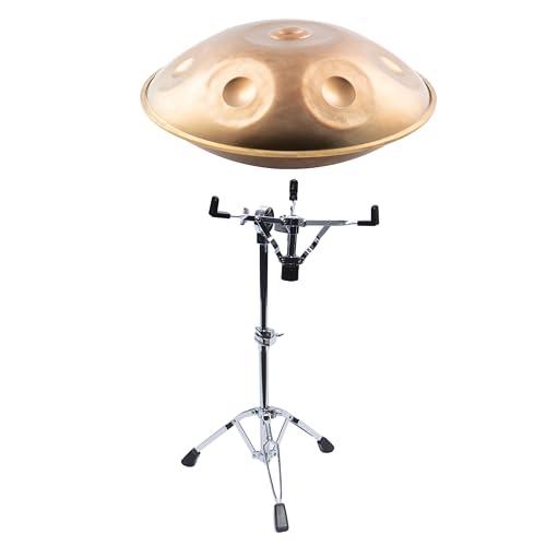 Fame Handpan, 22 Zoll, D Moll, Stahl in Bronze, inklusive Ständer, Schlägel und Tasche, 9 Töne, Ritual Percussion-Set