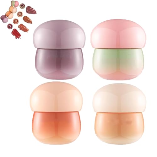 Generic Korean Blurry Pudding Pot Lip,Blurry Pudding Pot Lip,Lip and Cheek Blurry Pudding Pot,Pudding Pot Lip,Jelly Matte Pot Lip,Non-sticky Glossy Tinted Lip Balm,Pudding Lip Balm (4Mix)