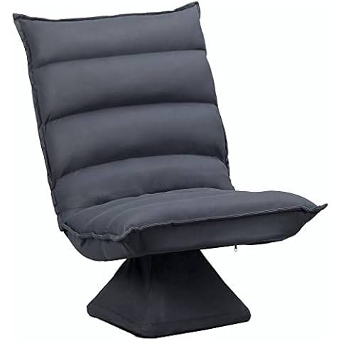HOMCOM Bodensofa Bodenstuhl mit Verstellbarer Lehne, Drehbarer Meditationsstuhl, Relaxsessel für Wohnzimmer Cover