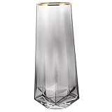 Vase floral transparent: présente une apparence délicate et simple, qui est pleine de beauté simple, vase artisanal en verre