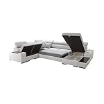 Ecksofa mit Schlaffunktion Piano 358x282 cm – Schlafsofa mit Bettkasten – Wohnlandschaft XXL – Sofa U-Form – Schlaffläche 127x284 cm Big Sofa - Linke Seite - Modern 26 – Bild 3