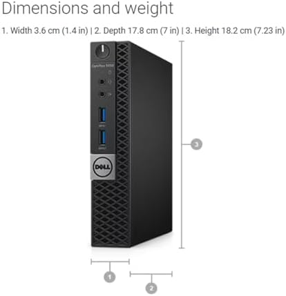 Dell Optiplex 5050 Mini PC Desktop Computer, Intel i5-7500T up to 3.30GHz, 8GB RAM, 256GB SSD, Keyboard & Mouse, USB, WiFi, Windows 11 Pro (Renewed)
