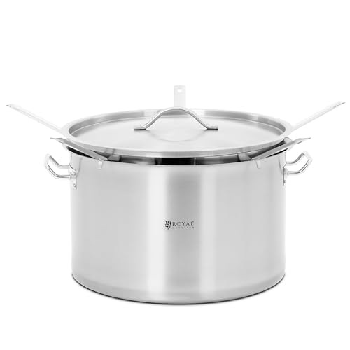 Royal Catering RCPP-450-3 Olla para pasta 5 escurridores 44 L Tapadera Acero inoxidable Asidero Olla cuece pasta Cuecepastas para hostelería