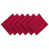 DII Solid Napkin Set Collection, 20x20, Cardinal Red, 6 Piece