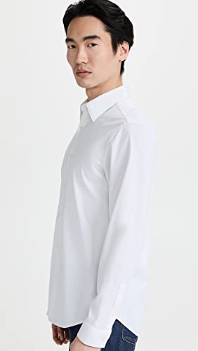 Theory Men's Sylvain Structure Knit Shirt, White, Xl #TOP3