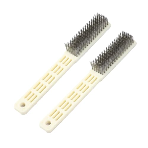 Cepillo de alambre, 2 unidades, cepillo de alambre de mano, cepillo de acero inoxidable, cepillo de limpieza, cepillo de raíces, cepillo plano, cepillo de mano, cepillo de superficie, cepillo para el