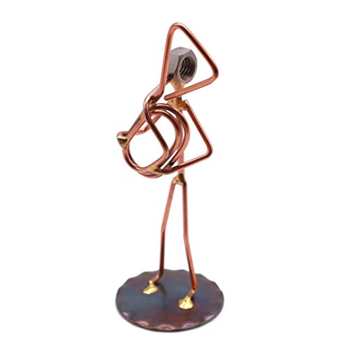 Baritone Horn Collectible Handmade Metal Art Figurine, Desk Accessories, Trophy, Boss Gift, Office Décor, Business Professional, Musical Instrument - Thumbnail 2