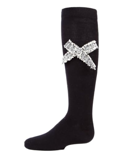 MeMoi Tidy Little Bow Girls Cotton Blend Knee Socks