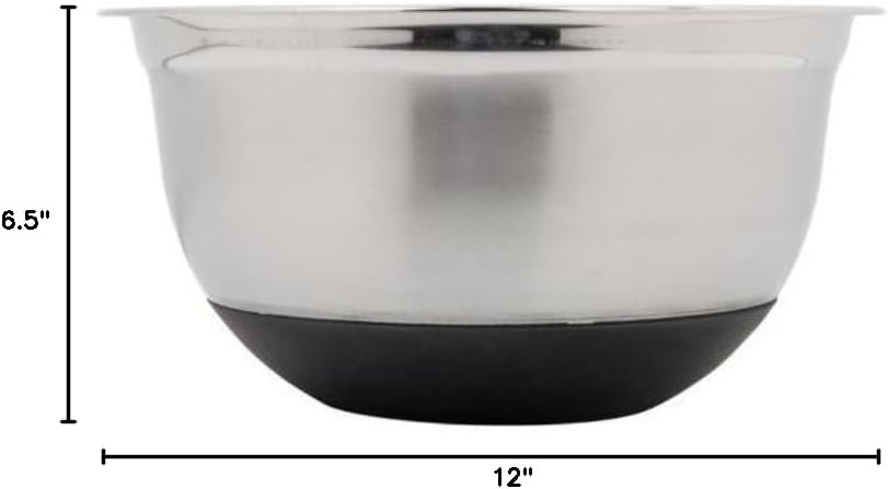8 Quart Deluxe Non-Slip Stainless Steel Mixing Bowl by Libertyware