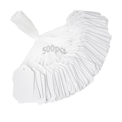 Catálogo de Material para etiquetado que puedes comprar esta semana. 41 Dokpav 500Pzs Etiquetas De Regalo, Etiquetas Colgantes, Etiquetas Blancas De Precio De Joyería, Etiquetas Para Ropa, Rectangulares, Grabables, Con Cuerda Para Colgar, Etiquetas De...