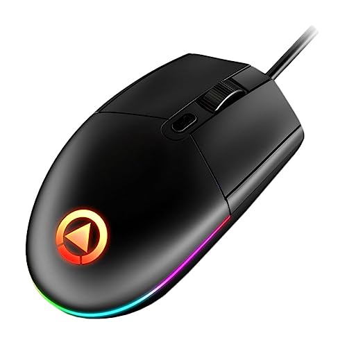 Ratón gaming con cable USB SHINEOFI y luces LED para oficina, PC y laptop