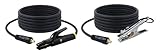 SÜA - 200 Amp Welding Leads Set Assembly - Dinse 10-25 Connector - #2 AWG 100% Copper Cable (15 FEET Each Lead)