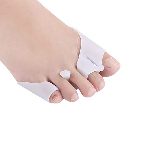 Metatarsal Pads, Toe Separator, Ball of Foot Cushions (4 PCS White)，New Material， Forefoot Pads Cushions, Toe Spacers, Breathable & Soft Gel, Best for Diabetic Feet, Blisters, Forefoot Pain.