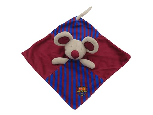 CyP Brands- FC Barcelona- Doudou para Bebés, Mantita de Apego, Peluches Bebé, Ratón, Barça, Producto Oficial