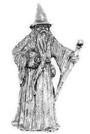 BFYAG31 Pewter Goth Gothic Wizard Tie Pin Brooch