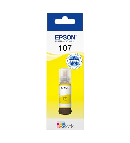 Epson EcoTank 107 Original Tintenflasche | Gelb| Hohe Reichweite – Bis Zu 7,200 Seiten | Kompatibel Mit ET-18100 | Markenqualität Für Optimale Ergebnisse