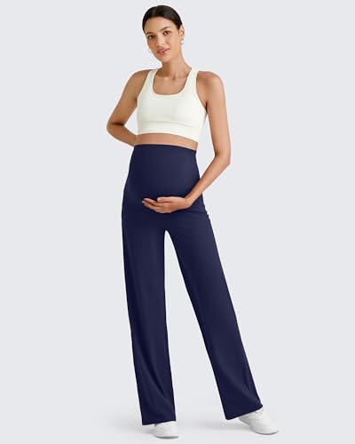 Image of G4Free Women's Maternity BareFeel Wide Leg Yoga Pants