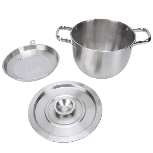 Aceite de manteca de cerdo recipiente de acero inoxidable 304 para grasa de tocino 3.8L 2