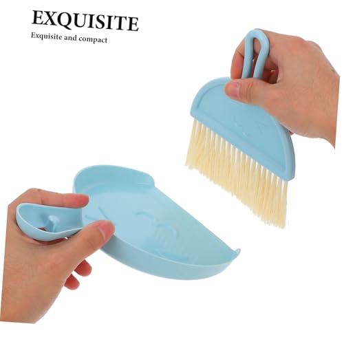 Yardenfun 2 Satz Mini Handfeger und Kehrschaufel Set Ergonomisch Langlebig für Tisch Sofa Auto Reinigung Kunststoff Besen und Schaufel Set für Haus Büro – Bild 4