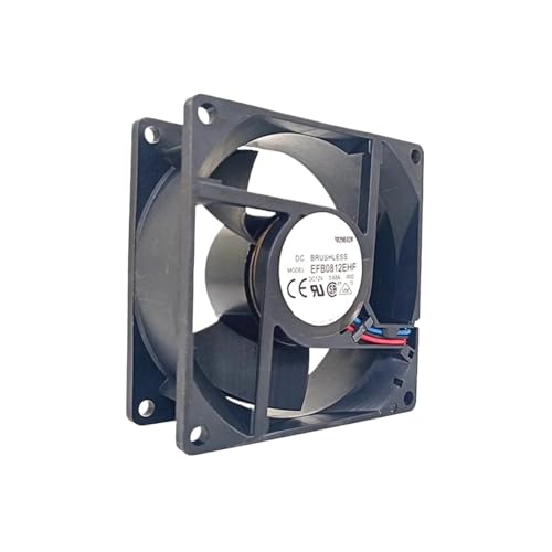 Ventilador de enfriamiento EFB0812EHF de 12V y 3 cables para equipos industriales